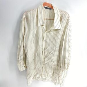 Zara white striped black Button Down Oversize Shirt Dress womens xs